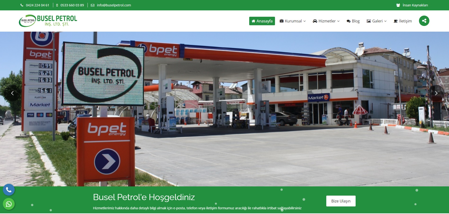 Elazığ Busel Petrol Web Sitesi Yayında !